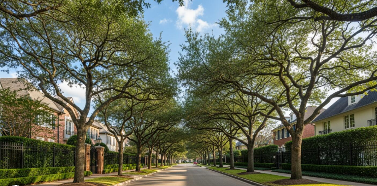 River Oaks Boulevard Houston Texas tree-canopied street — family law attorney Houston TX serving River Oaks high-asset divorce