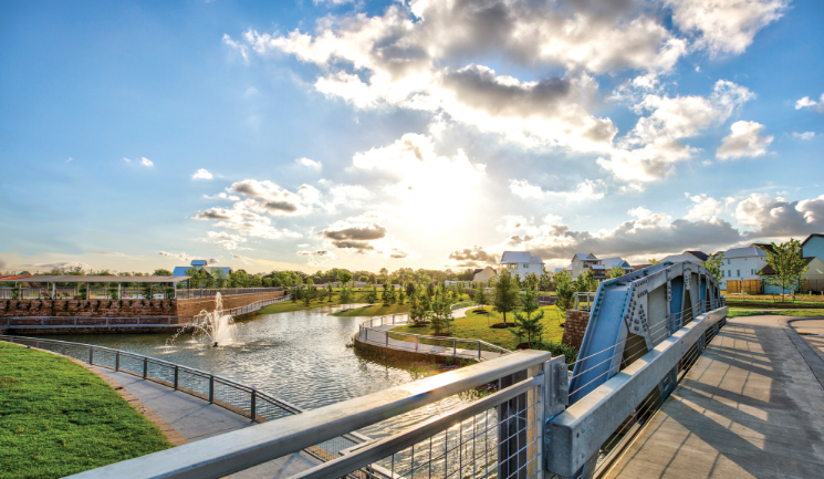 Spring Branch Houston Texas park and pedestrian bridge — family law attorney Houston TX serving Spring Branch divorce and custody cases