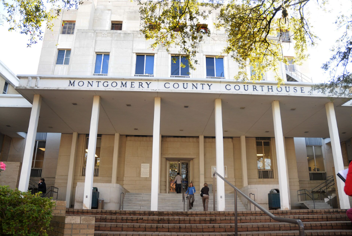 Montgomery County Courthouse in Conroe, Texas &mdash; home of the 410th District Court Montgomery County