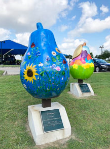 Pearland Pear-Scape Trail pear sculptures — family law attorney Pearland TX